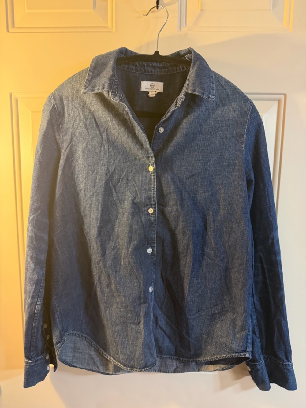 AG Adriano Goldschmied Chambray Button Down Shirt Size S